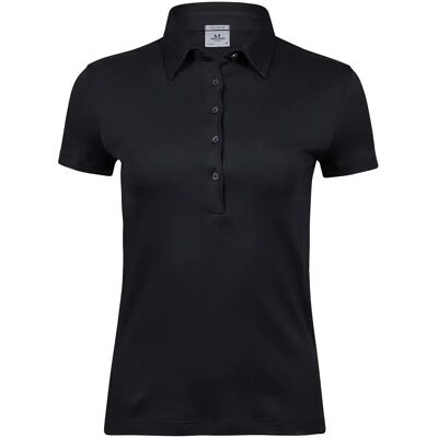 Polo en coton femme Tee Jays Pima Noir XL - Publicité Polo en coton femme Tee Jays Pima Noir XL - Publicité