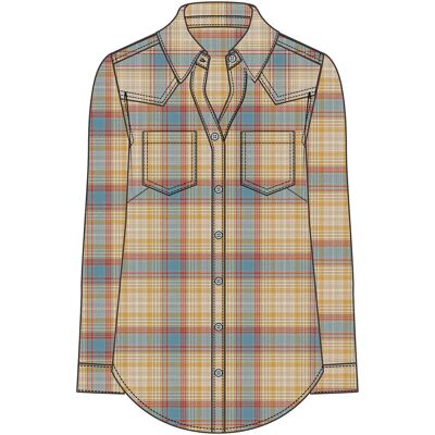 Chemise manches longues en jean femme Ariat Real Billie Multicolore S - Publicité Chemise manches longues en jean femme Ariat Real Billie Multicolore S - Publicité