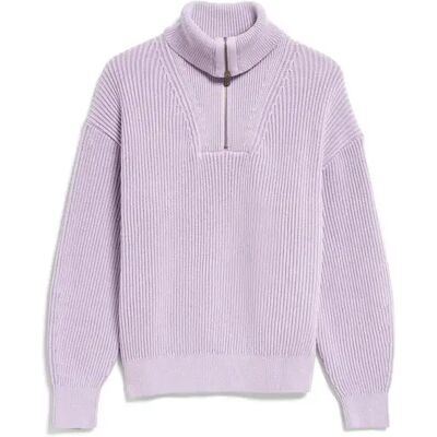 Pull à col zippé en maille vanisée femme Armedangels Violet XS - Publicité Pull à col zippé en maille vanisée femme Armedangels Violet XS - Publicité