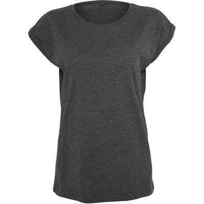 T-shirt à épaules dénudées femme Build Your Brand Gris S - Publicité T-shirt à épaules dénudées femme Build Your Brand Gris S - Publicité