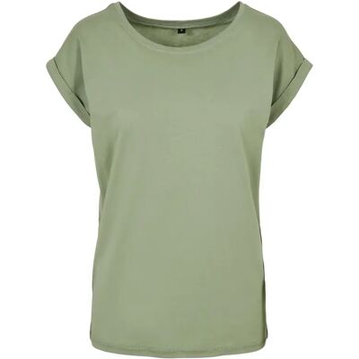 T-shirt à épaules dénudées femme Build Your Brand Vert M - Publicité T-shirt à épaules dénudées femme Build Your Brand Vert M - Publicité