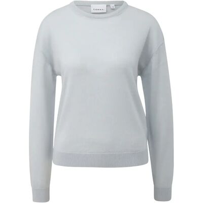 Pull fin à col rond en laine 100 % certifiée femme COMMA Bleu 34 - Publicité Pull fin à col rond en laine 100 % certifiée femme COMMA Bleu 34 - Publicité