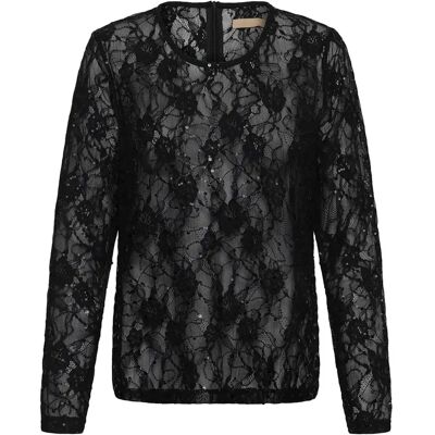 Blouse manches longues femme CULTURE Robin Noir XS - Publicité Blouse manches longues femme CULTURE Robin Noir XS - Publicité