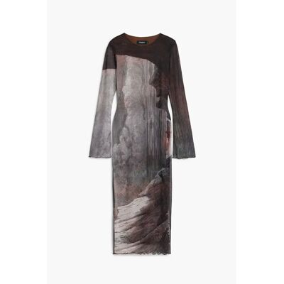 Robe manches longues femme Desigual Abyss Lacroix Gris S - Publicité Robe manches longues femme Desigual Abyss Lacroix Gris S - Publicité