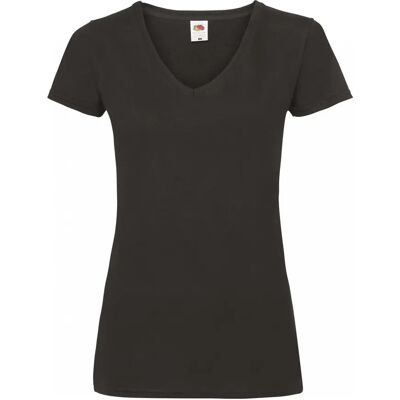 T-shirt col V femme Fruit of the Loom Valueweight 61-398-0 Noir M - Publicité T-shirt col V femme Fruit of the Loom Valueweight 61-398-0 Noir M - Publicité