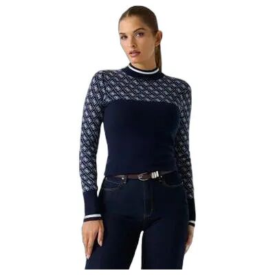 Pull col montant femme Guess Aubrey 4G Marron S - Publicité Pull col montant femme Guess Aubrey 4G Marron S - Publicité