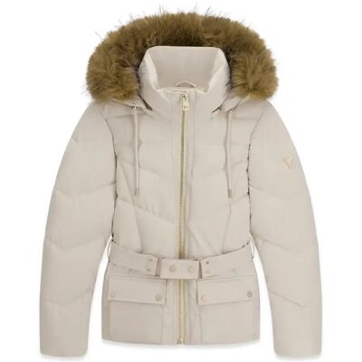 Doudoune à ceinture crop femme Guess New Fatema Beige S - Publicité Doudoune à ceinture crop femme Guess New Fatema Beige S - Publicité
