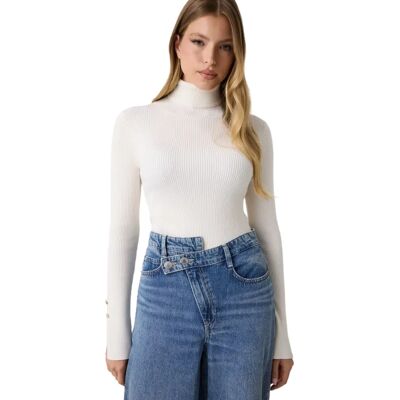Pull col roulé femme Guess Ellie Blanc XL - Publicité Pull col roulé femme Guess Ellie Blanc XL - Publicité