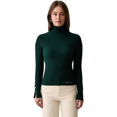Pull col roulé femme Guess Ellie Vert S - Publicité Pull col roulé femme Guess Ellie Vert S - Publicité