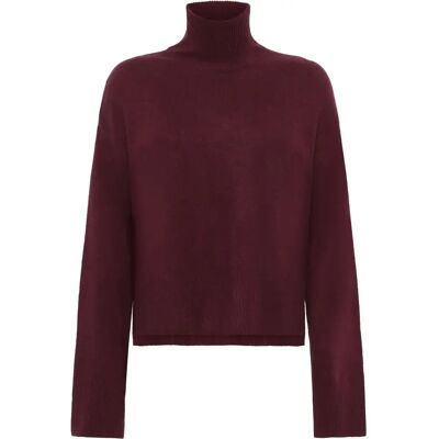 Pull col haut laine d'agneau femme KnowledgeCotton Apparel Rouge M - Publicité Pull col haut laine d'agneau femme KnowledgeCotton Apparel Rouge M - Publicité