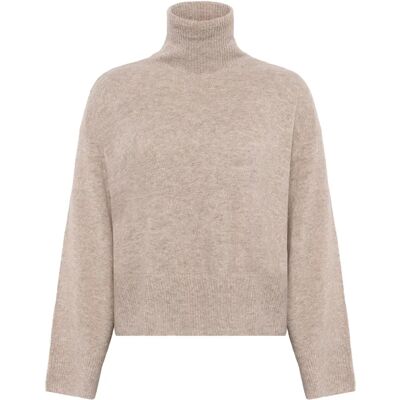 Pull col haut laine d'agneau femme KnowledgeCotton Apparel Blanc M - Publicité Pull col haut laine d'agneau femme KnowledgeCotton Apparel Blanc M - Publicité