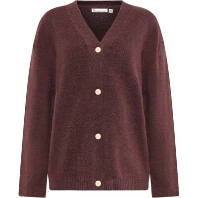 Cardigan en laine soufflée femme KnowledgeCotton Apparel Rouge L - Publicité Cardigan en laine soufflée femme KnowledgeCotton Apparel Rouge L - Publicité