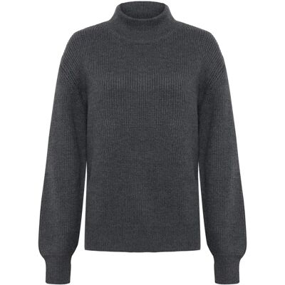 Pull à col roulé femme KnowledgeCotton Apparel Gris S - Publicité Pull à col roulé femme KnowledgeCotton Apparel Gris S - Publicité