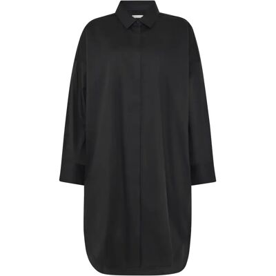 Robe chemise satin femme KnowledgeCotton Apparel Noir XS - Publicité Robe chemise satin femme KnowledgeCotton Apparel Noir XS - Publicité