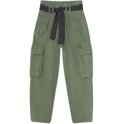 Pantalon cargo femme Le Temps des cerises Ambroise Vert 24 - Publicité Pantalon cargo femme Le Temps des cerises Ambroise Vert 24 - Publicité