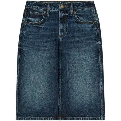 Jupe en jean midi femme Lee Bleu 27 - Publicité Jupe en jean midi femme Lee Bleu 27 - Publicité