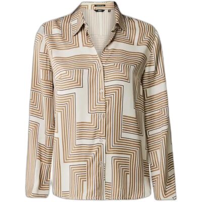Blouse manches longues à motifs graphiques femme Mexx Beige 40 - Publicité Blouse manches longues à motifs graphiques femme Mexx Beige 40 - Publicité