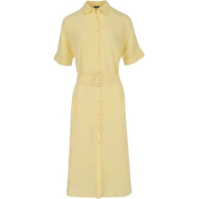Robe chemise en lin femme Mexx Jaune 44 - Publicité Robe chemise en lin femme Mexx Jaune 44 - Publicité