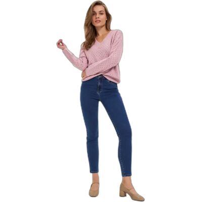 Jeans skinny femme Moodo Z-JE-4810 Bleu 44 - Publicité Jeans skinny femme Moodo Z-JE-4810 Bleu 44 - Publicité