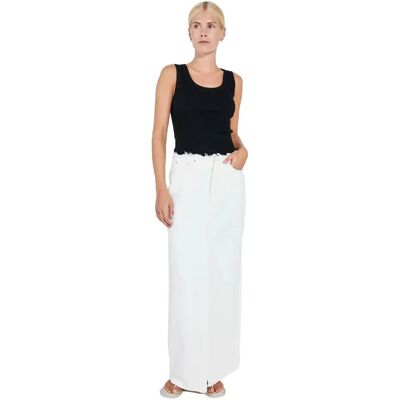 Jupe en jean femme Norr Ninni raw Blanc 40 - Publicité Jupe en jean femme Norr Ninni raw Blanc 40 - Publicité