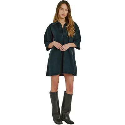 Robe en jean col en V femme Norr Hannali Noir 36 - Publicité Robe en jean col en V femme Norr Hannali Noir 36 - Publicité