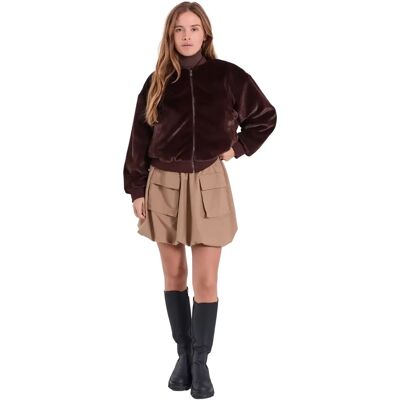 Jupe courte à ourlet bouffant femme Norr Justina Beige 36 - Publicité Jupe courte à ourlet bouffant femme Norr Justina Beige 36 - Publicité