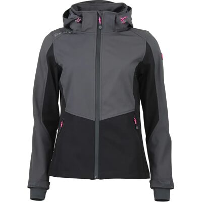 Blouson à capuche zippé contrecolle mesh femme Peak Mountain Softshell Gris S - Publicité Blouson à capuche zippé contrecolle mesh femme Peak Mountain Softshell Gris S - Publicité