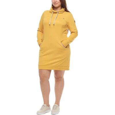 Robe sweat à à capuche femme Ragwear Dita Plus Jaune 48 - Publicité Robe sweat à à capuche femme Ragwear Dita Plus Jaune 48 - Publicité