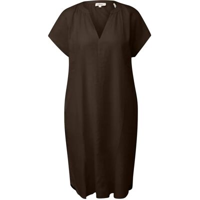 Robe midi en lin mélangé avec poches fendues femme s.Oliver Marron 50 - Publicité Robe midi en lin mélangé avec poches fendues femme s.Oliver Marron 50 - Publicité