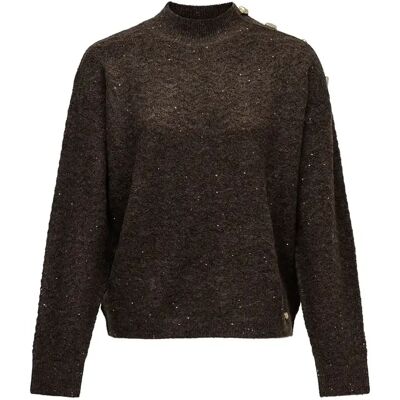 Pull en maille avec paillettes femme Salsa Jeans Marron M - Publicité Pull en maille avec paillettes femme Salsa Jeans Marron M - Publicité