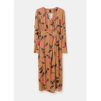 Robe longue en satin femme Stefanel Floral Marron 42 - Publicité Robe longue en satin femme Stefanel Floral Marron 42 - Publicité