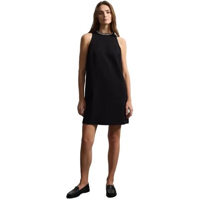 Robe courte à col rond avec détails en strass femme Stefanel Noir XS - Publicité Robe courte à col rond avec détails en strass femme Stefanel Noir XS - Publicité