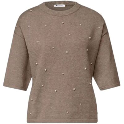 Pull manches 3/4 avec perles femme Street One Beige 40 - Publicité Pull manches 3/4 avec perles femme Street One Beige 40 - Publicité