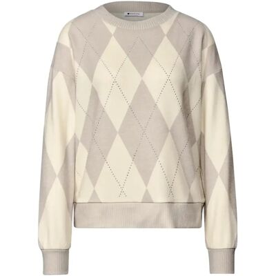 Pull col rond femme Street One LTD QR Soft Beige 36 - Publicité Pull col rond femme Street One LTD QR Soft Beige 36 - Publicité