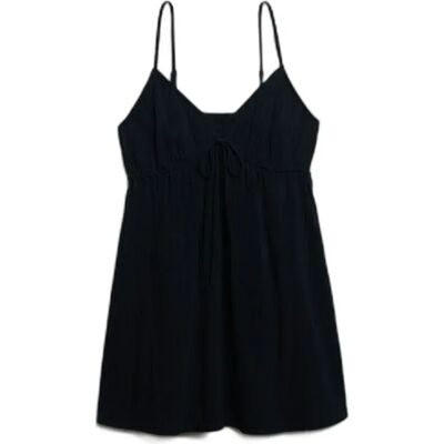Robe courte caraco tissée texturée femme Superdry Bleu M - Publicité Robe courte caraco tissée texturée femme Superdry Bleu M - Publicité