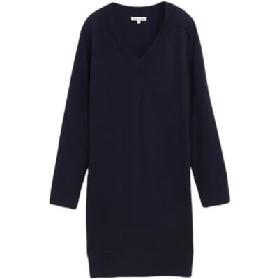 Robe pull en tricot à col en V femme Tom Tailor Bleu 42 - Publicité Robe pull en tricot à col en V femme Tom Tailor Bleu 42 - Publicité