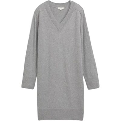 Robe pull en tricot à col en V femme Tom Tailor Gris 38 - Publicité Robe pull en tricot à col en V femme Tom Tailor Gris 38 - Publicité