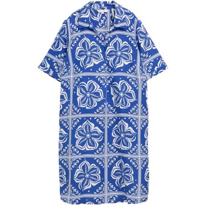 Robe en lin avec polo col femme Tom Tailor Bleu 42 - Publicité Robe en lin avec polo col femme Tom Tailor Bleu 42 - Publicité