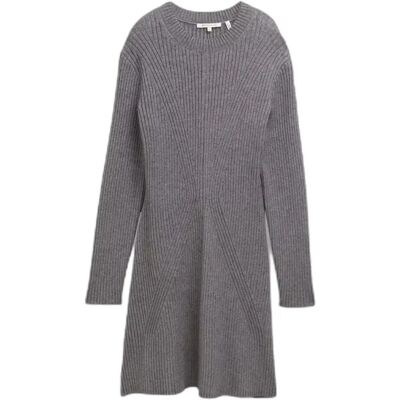 Robe courte manches longues côtelé femme Tom Tailor Denim Gris S - Publicité Robe courte manches longues côtelé femme Tom Tailor Denim Gris S - Publicité