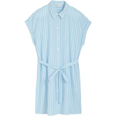 Robe rayé mini chemise femme Tom Tailor Denim Bleu XL - Publicité Robe rayé mini chemise femme Tom Tailor Denim Bleu XL - Publicité