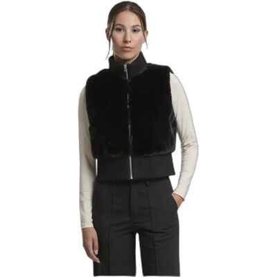 Veste sans manche cropped en fausse fourrure femme Urban Classics Noir XL - Publicité Veste sans manche cropped en fausse fourrure femme Urban Classics Noir XL - Publicité