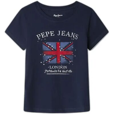 T-shirt fille Pepe Jeans Flag Bleu 14 ans - Publicité T-shirt fille Pepe Jeans Flag Bleu 14 ans - Publicité