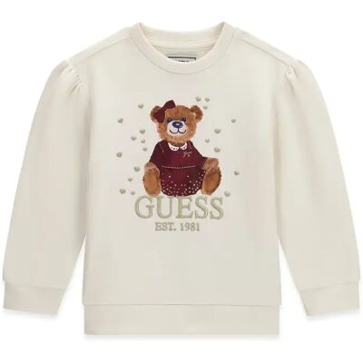 Sweatshirt bébé fille Guess Active K6BQ02-K5894 Blanc 6/9 mois - Publicité Sweatshirt bébé fille Guess Active K6BQ02-K5894 Blanc 6/9 mois - Publicité