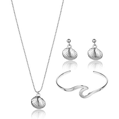 Ensemble bijoux femme Amelia Parker Mariner (x3) Argenté 45/6 cm - Publicité Ensemble bijoux femme Amelia Parker Mariner (x3) Argenté 45/6 cm - Publicité