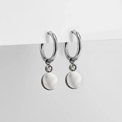 Boucles d'oreilles avec pendentif pièce femme Ponytail & Co Argenté TU - Publicité Boucles d'oreilles avec pendentif pièce femme Ponytail & Co Argenté TU - Publicité