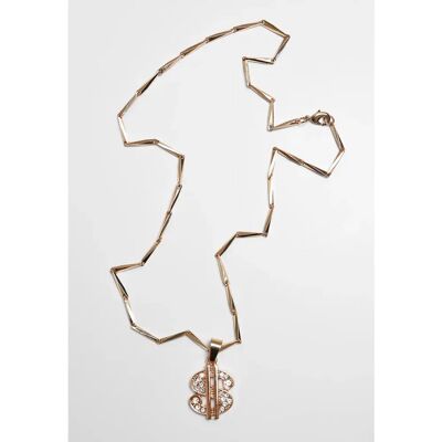 Collier Urban Classics small dollar Jaune TU - Publicité Collier Urban Classics small dollar Jaune TU - Publicité