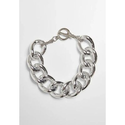 Bracelet Urban Classics flashy chain Argenté L/XL - Publicité Bracelet Urban Classics flashy chain Argenté L/XL - Publicité