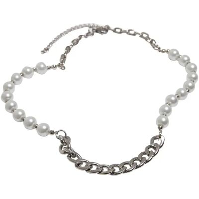Collier femme Urban Classics Pearl Various Chain Argenté TU - Publicité Collier femme Urban Classics Pearl Various Chain Argenté TU - Publicité