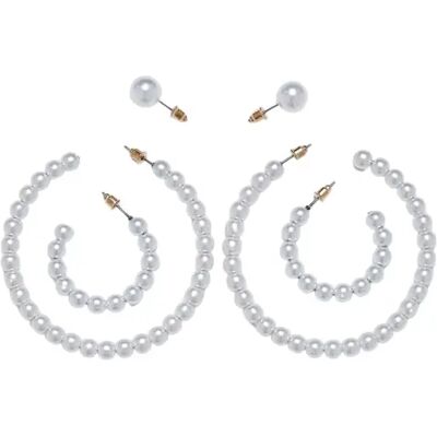 boucles d'oreilles en perles Urban Classics (x3) Doré TU - Publicité boucles d'oreilles en perles Urban Classics (x3) Doré TU - Publicité