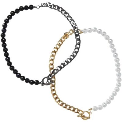 colliers échangeables demi-perles Urban Classics (x2) Jaune TU - Publicité colliers échangeables demi-perles Urban Classics (x2) Jaune TU - Publicité